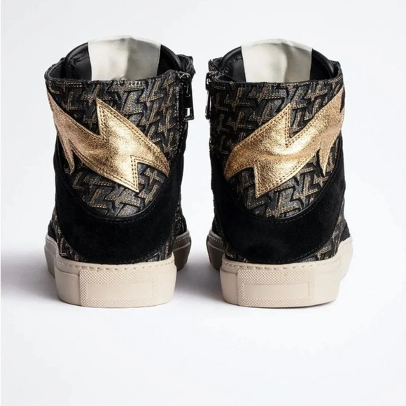 ZADIG & VOLTAIRE ZV1747 High Flash Metal Sneakers - Picture 3 of 11